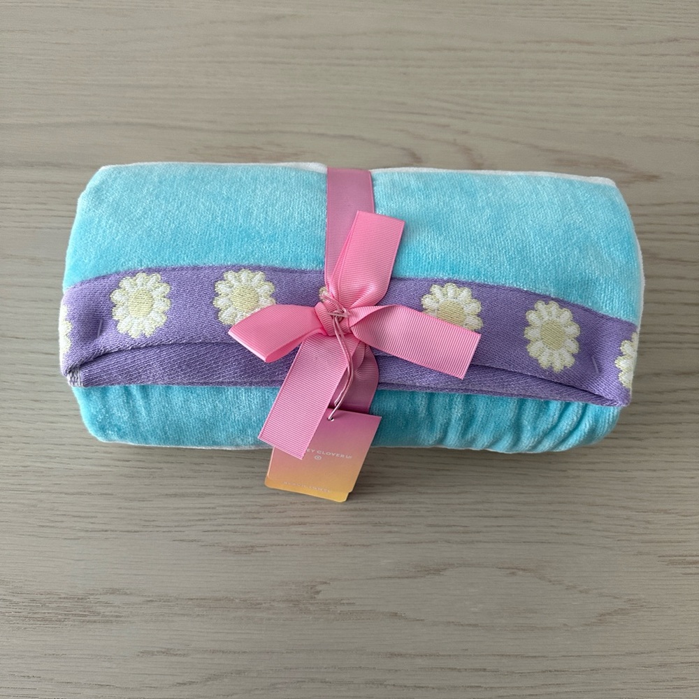 Stoney Clover Lane x Target Striped Beach Towel - Blue/White/Purple